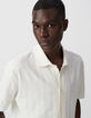 Camisa SLIM blanco roto punto rayas hombre-4