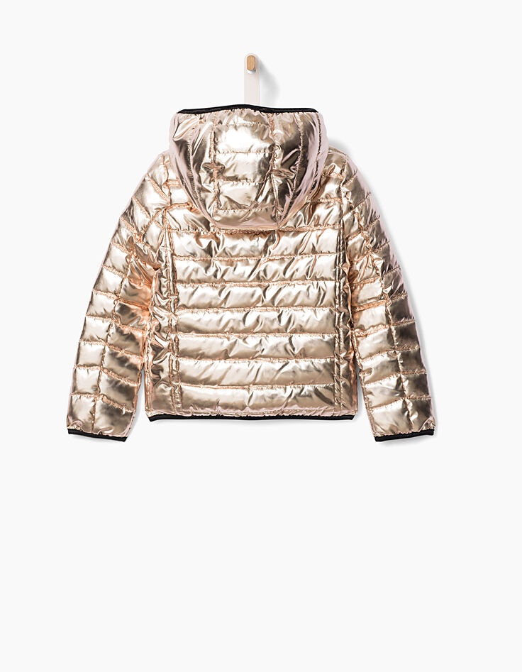 Chaqueta acolchada oro niña-5