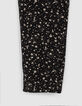 Jogging negro estampado minimalista rock ni&ntilde;a-4
