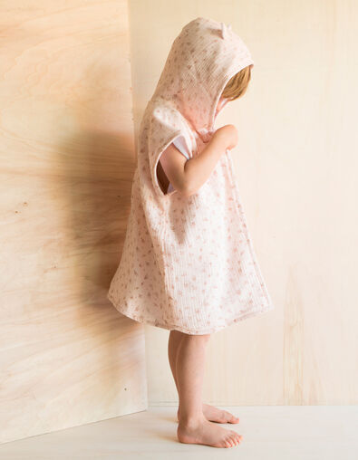 GABRIELLE PARIS pink organic cotton gauze bathrobe - IKKS