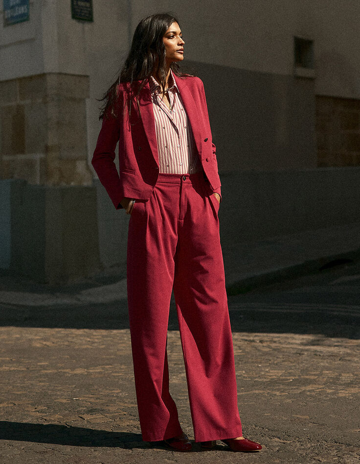 Pantalon de tailleur large rose I.Code-2