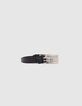 Pure Edition-Ceinture noire cuir bracelets métal Femme-1