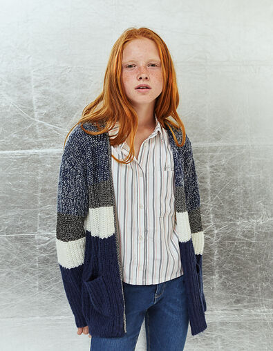 Girls’ striped cardigan - IKKS