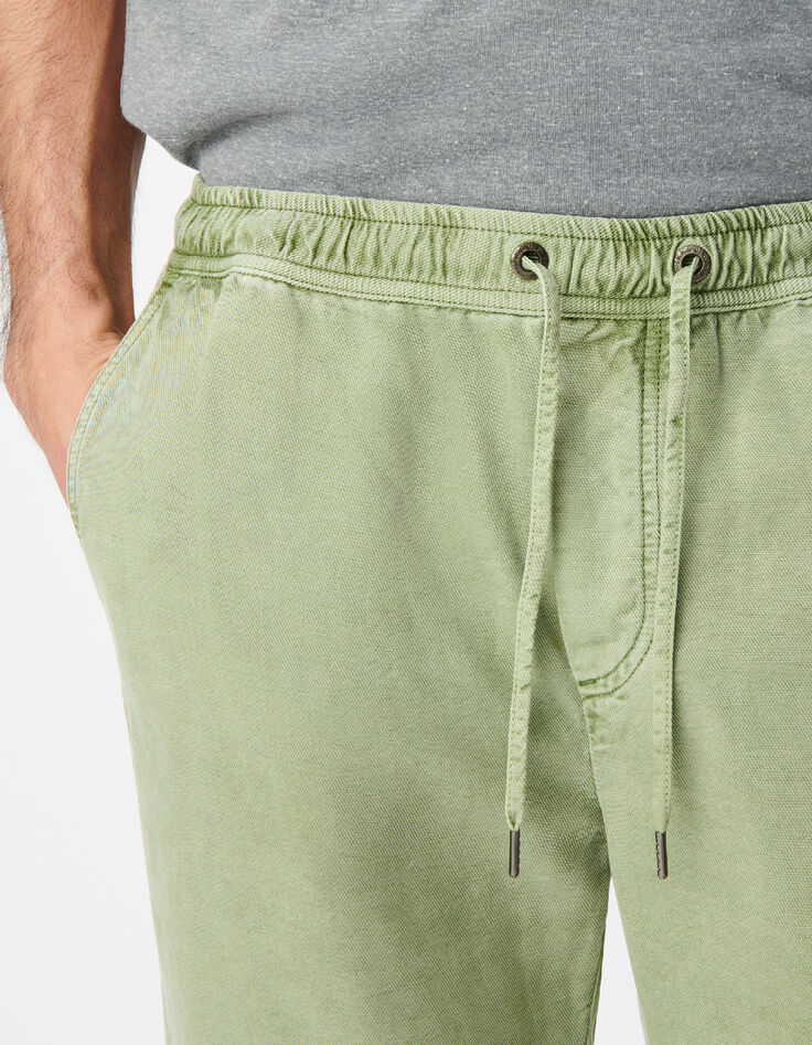 Jogpant comfort vert taille &eacute;lastiqu&eacute;e Homme-5