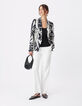 Damesblazer met tropische print-1