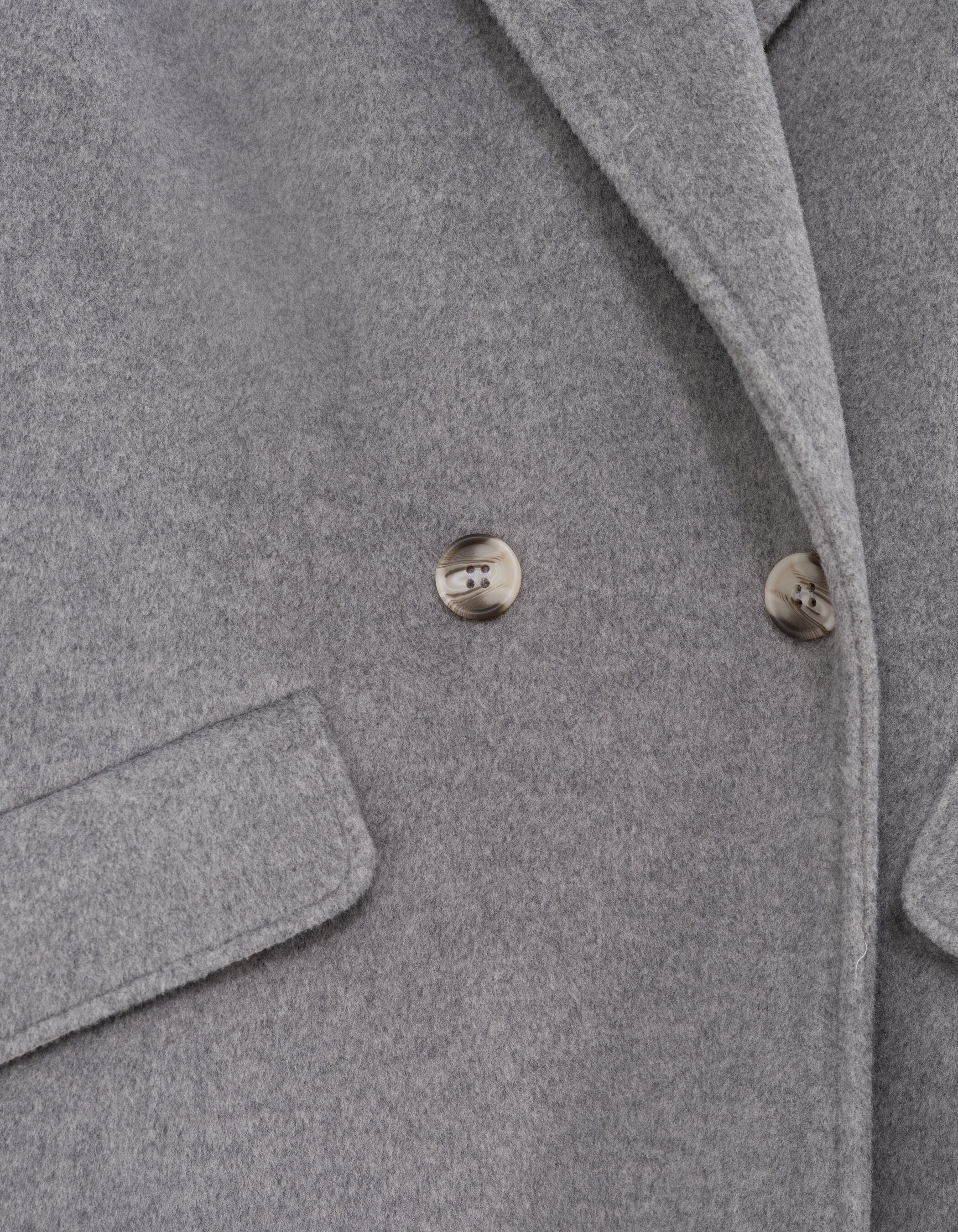 Girl's long grey wool coat