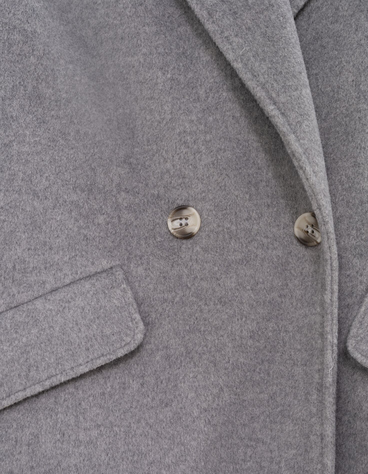 Girl's long grey wool coat-5 Girl's long grey wool coat-5