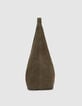 Sac Hobo kaki velours souple Femme-4
