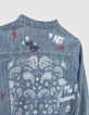 Bomber jean light blue estampado espalda ni&ntilde;a-6