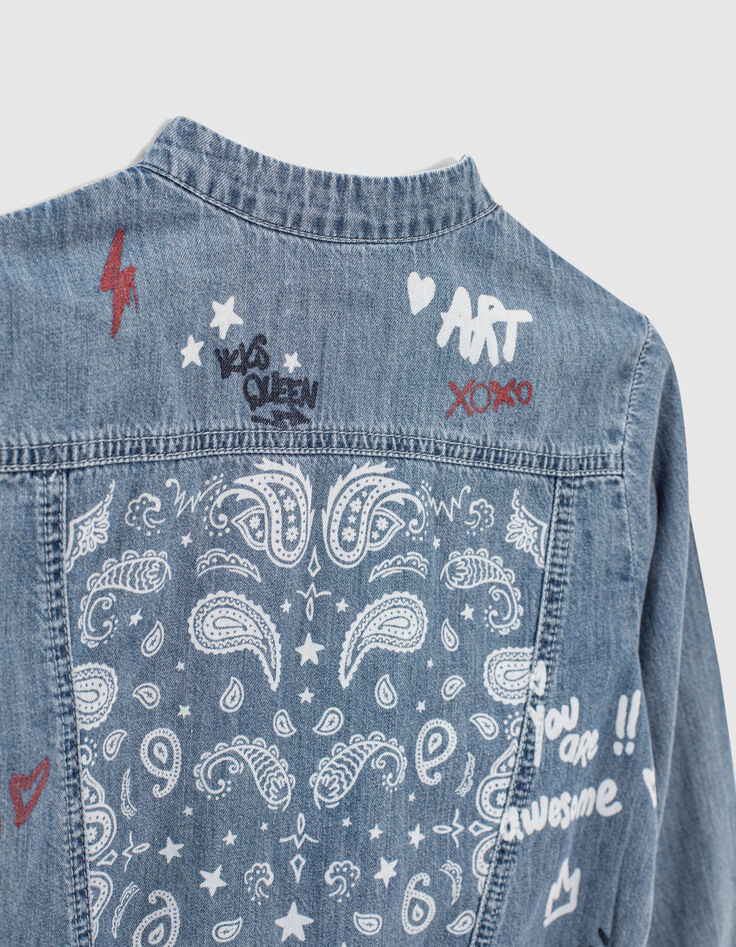 Bomber jean light blue estampado espalda ni&ntilde;a-6