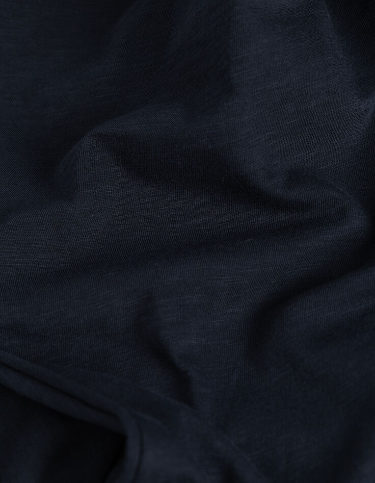 Men&rsquo;s navy organic slub cotton long-sleeved T-shirt-8