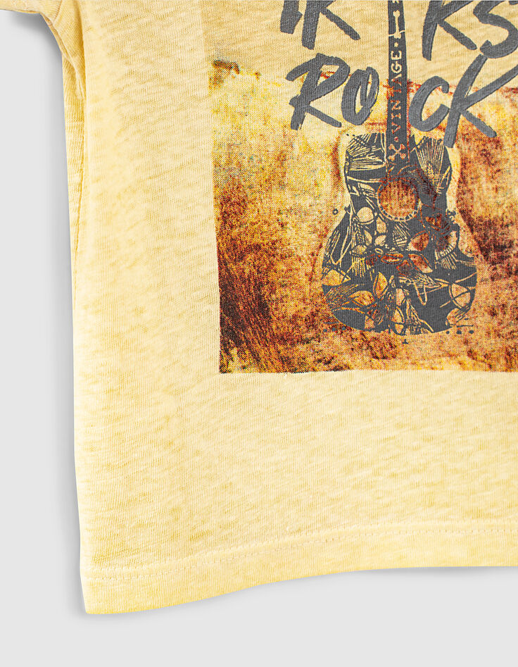 Tarwegeel T-shirt opdruk gitaar op foto bio babyjongens -5