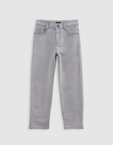 Jean STRAIGHT gris gar&ccedil;on - IKKS