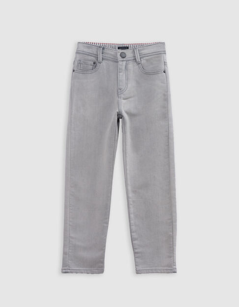 Jean STRAIGHT gris gar&ccedil;on - IKKS