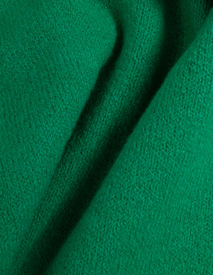 Grüner flauschiger Strickpullover für Jungen-9 Grüner flauschiger Strickpullover für Jungen-9