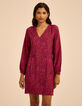 Robe rose imprim&eacute; floral I.Code-3