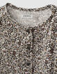 Baby girls’ dark khaki floral print blouse-2