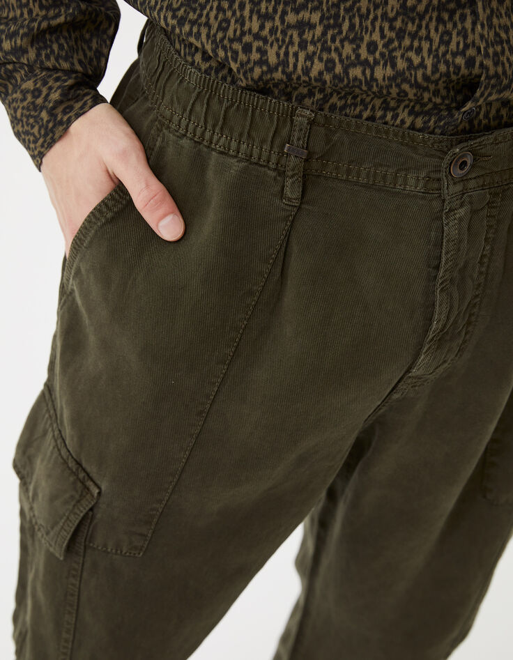 Men&rsquo;s light khaki flowing COMBAT trousers-6