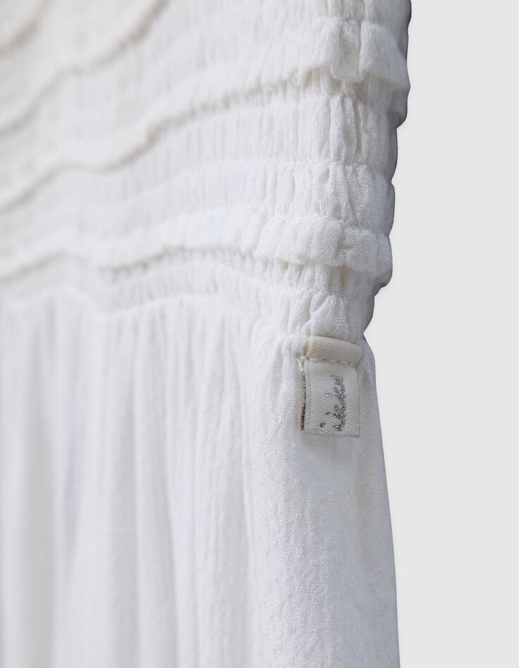 Combination pants ecru bustier smocks girl-5