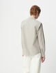 Chemise coton bio rayures gris clair Femme-3