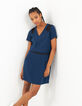 Vestido marino efecto óptico adorno tachuelas I.Code-1