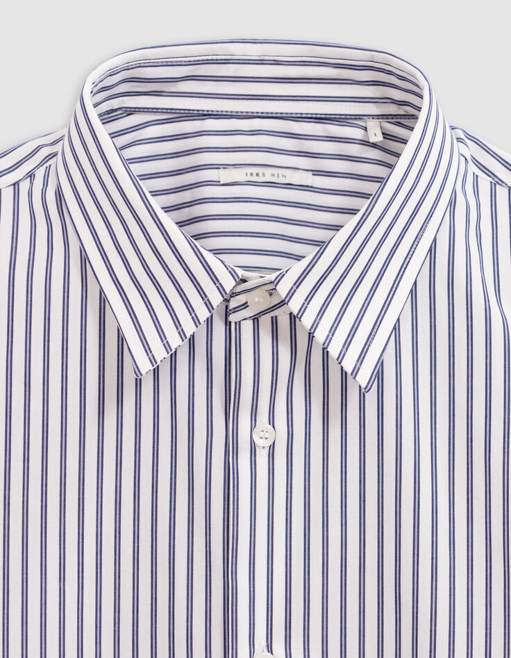 Herren 100% Baumwolle REGULAR blau gestreiftes Hemd-7 Herren 100% Baumwolle REGULAR blau gestreiftes Hemd-7