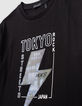 T-shirt noir motif éclair lenticulaire garçon-8