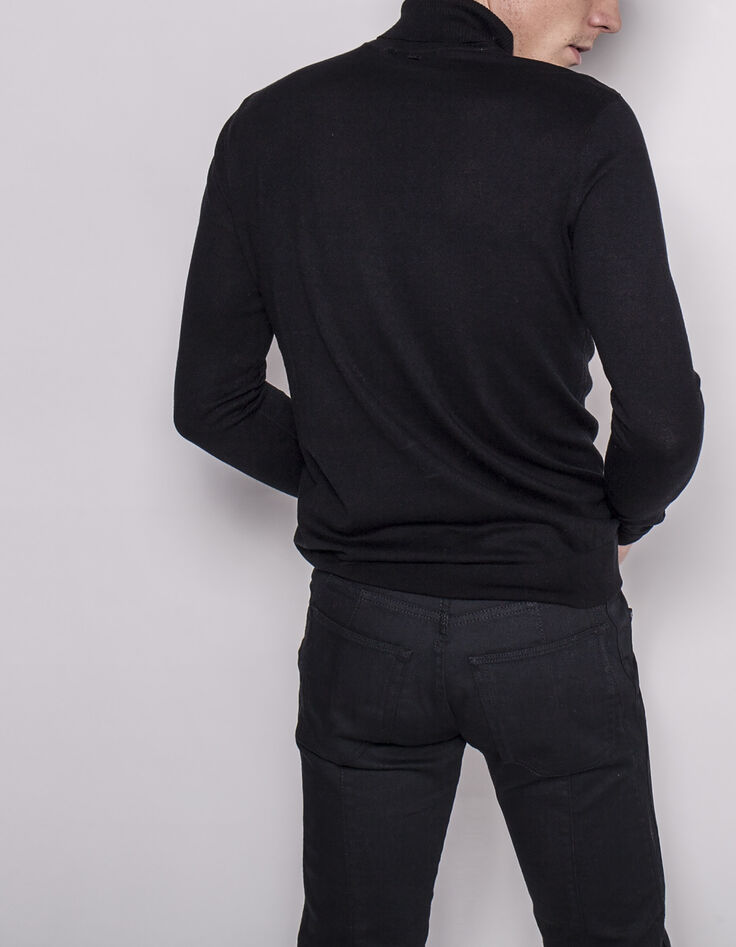Pull noir homme-3