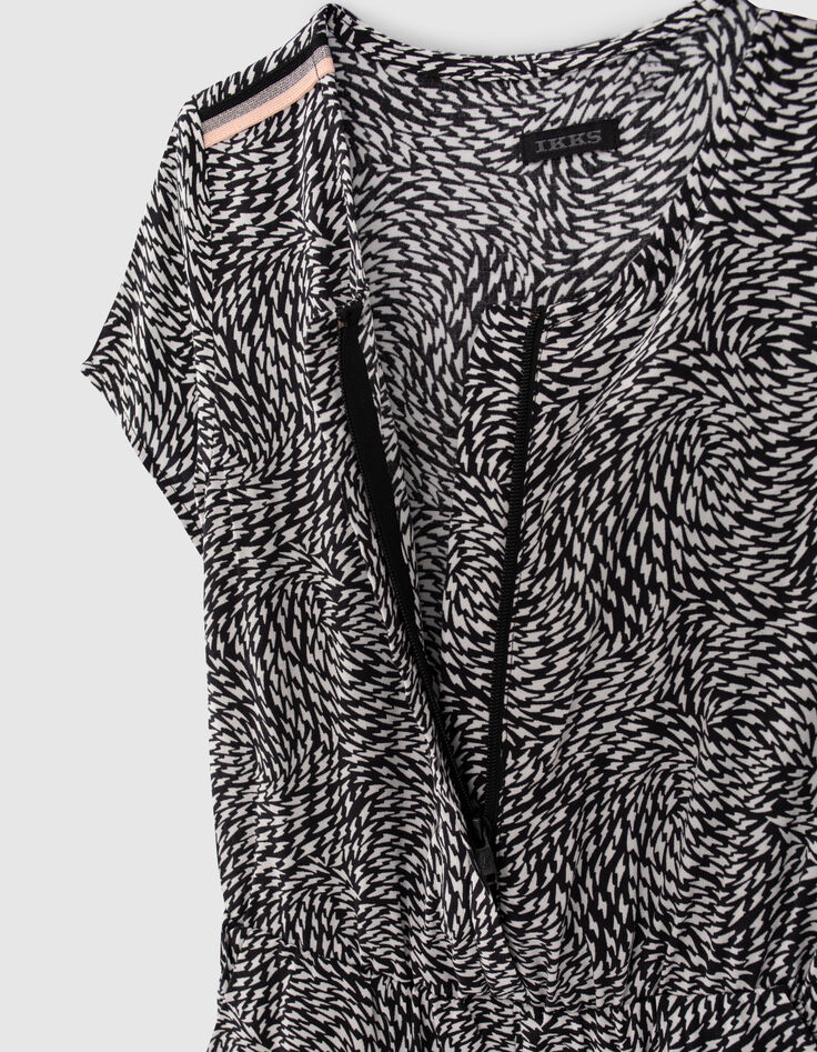 Girls’ black graphic print Lenzing™ Ecovero™ viscose jumpsuit-5