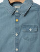 Camisa faded blue estilo vaquero bebé niño -5