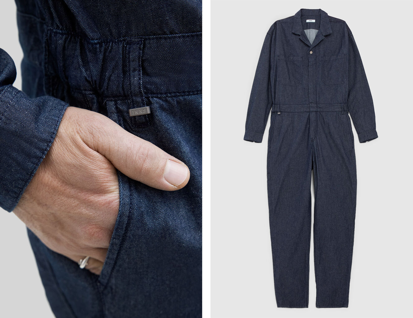 Gender Free-Jumpsuit in blauw WATERLESS jeans Uniseks - IKKS-6