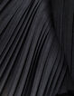 Robe longue noire plissée recyclée Femme-7
