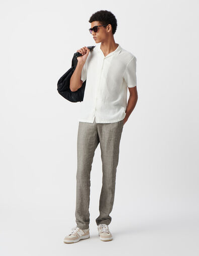 Chemise REGULAR blanc cassé armurée Homme - IKKS