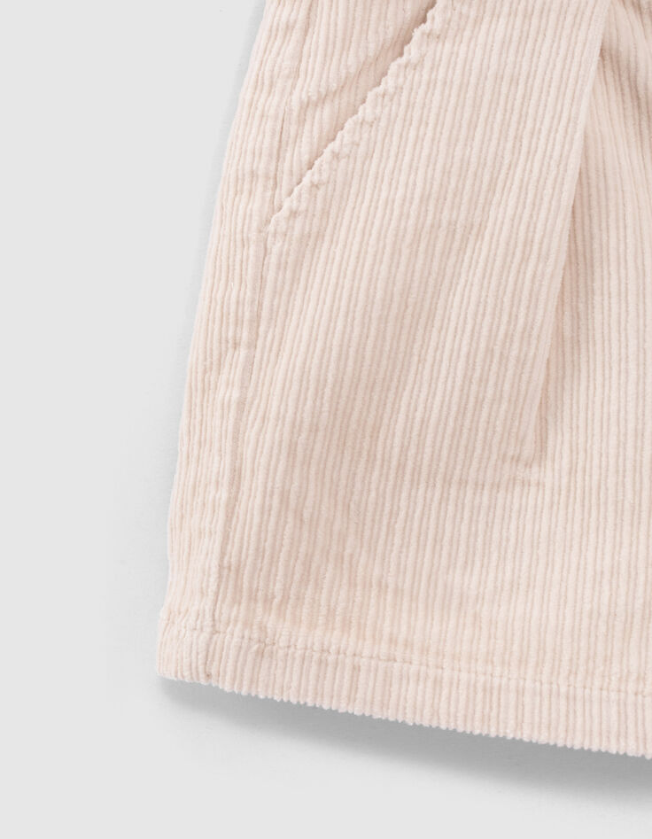 Girls’ vanilla corduroy paperbag shorts-4