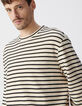 T-shirt marinière rayé noir broderie Homme-3
