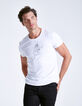 Tee-shirt blanc dessin squelette Homme-3