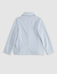 Veste de costume bleu maille chinée garçon-4