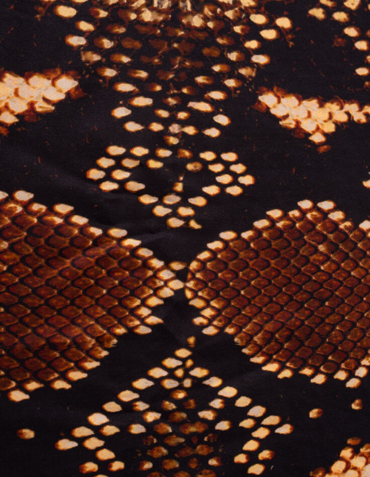 Pure Edition &ndash; Men&rsquo;s black silk python-look scarf-5