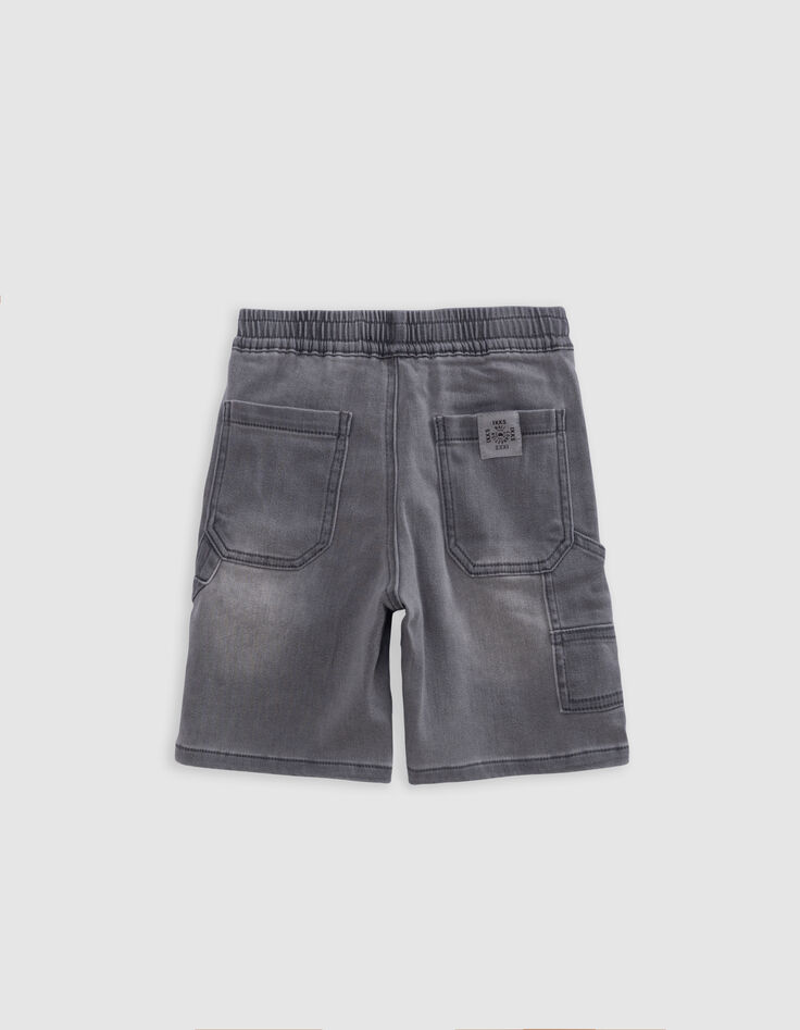 Graue Jungen-JOGGER-LOOSE-Bermudas, Waterless-6