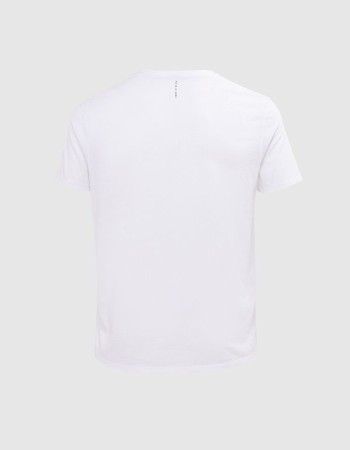 Weißes Herren-T-Shirt mit Stadtmotiv - IKKS