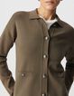 C&aacute;rdigan Chaqueta esp&iacute;ritu de punto caqui Mujer-4