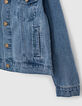 Chaqueta vaquera stone blue ecológico capucha felpa niño -5