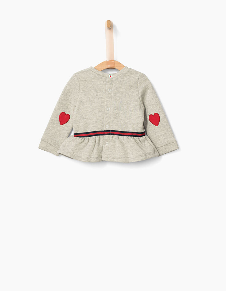 Sudadera gris bebé niña-2