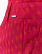 Fuchsia geklede short print dames-3