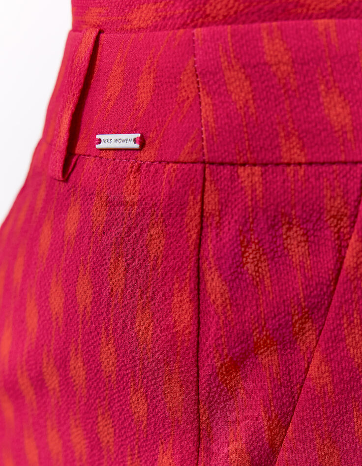 Fuchsia geklede short print dames-3