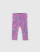 Baby girls' Indian floral/navy reversible leggings-2
