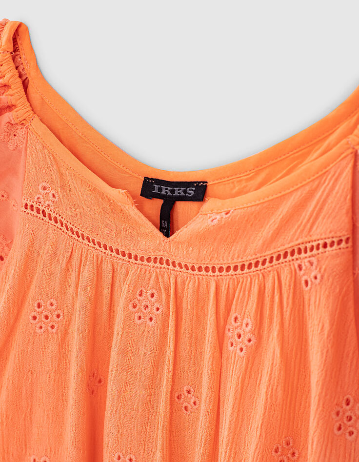 Vestido albaricoque bordado ingl&eacute;s ni&ntilde;a-3
