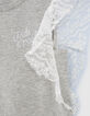 Grijs T-shirt kanten volants mouwinzetten meisjes-4