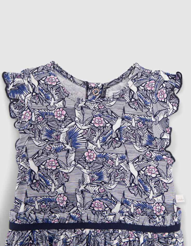 Vestido crudo colibrís wax bebé niña-2