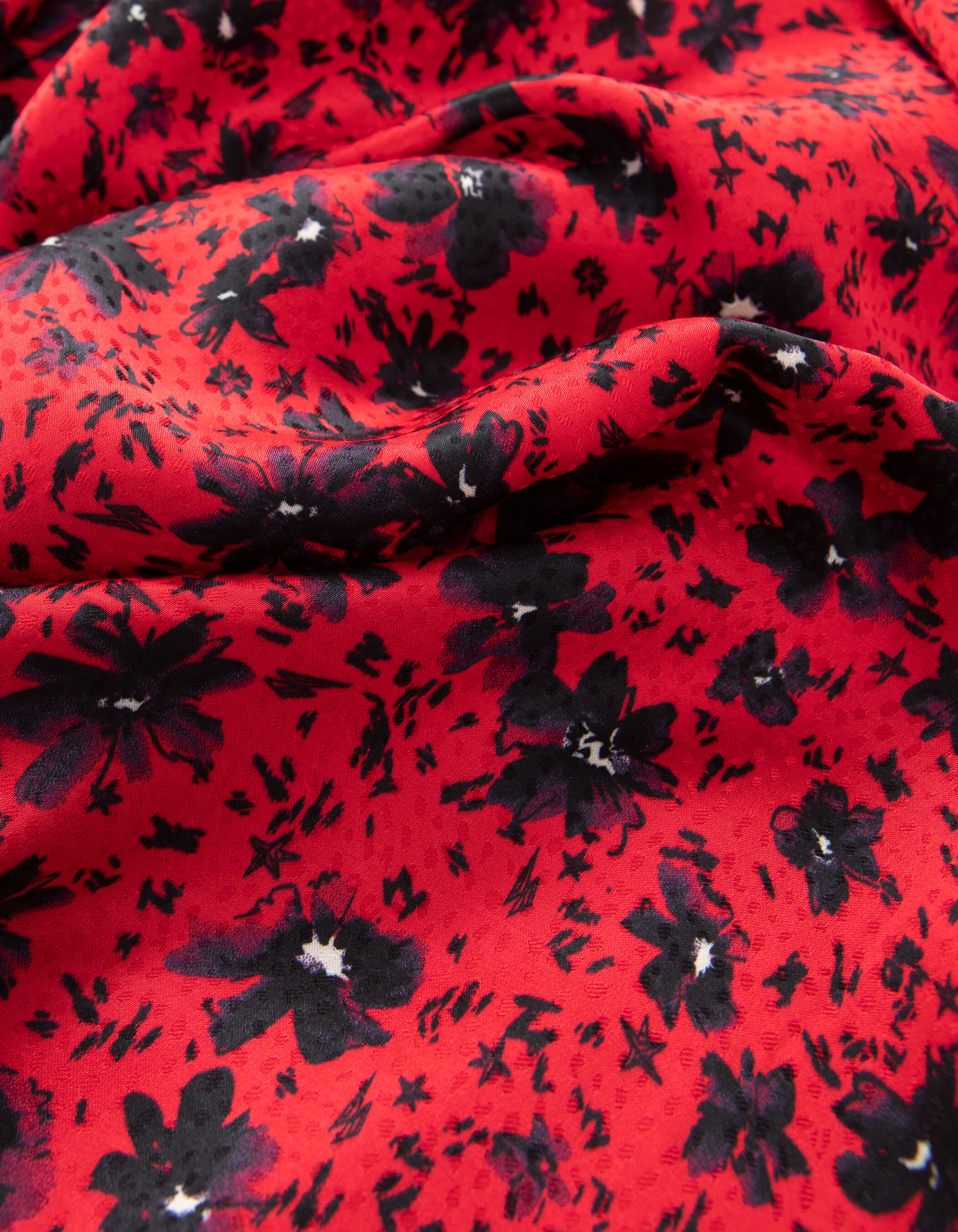 Robe rouge imprimé floral clearance